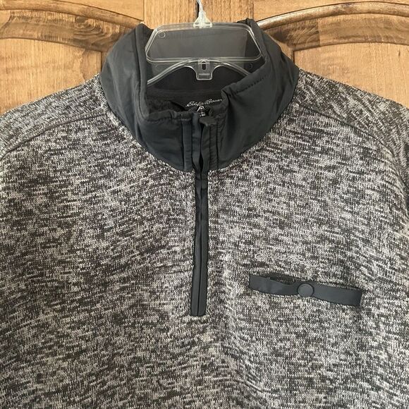 Eddie Bauer Sweater Mens Large Gray Knit Pullover Fleece‎ - Picture 3 of 12